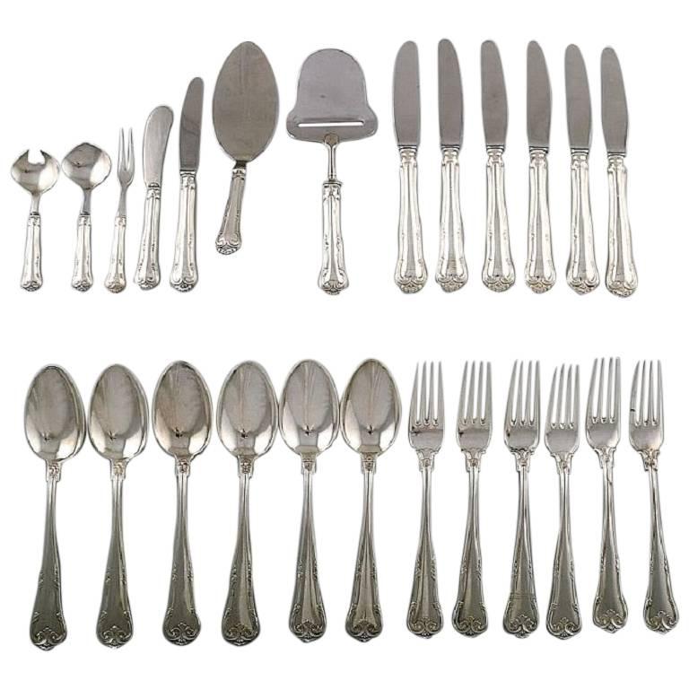 Cohr Herregaard, Three Towers Silver, Denmark, Complete Dinner Service for Six P