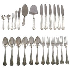 Cohr Herregaard, Three Towers Silver, Denmark, Complete Dinner Service for Six P