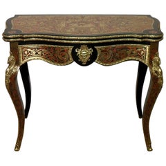French Napoleon III Louis XV Style Boulle Games Occasional Table