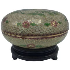 19th Century French Plique a Jour Cloisonné Mosaic Lidded Bowl on Stand