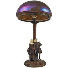 Vienna Bronze Lampe de table Figurines sculptées Couple Peter Tereszczuk