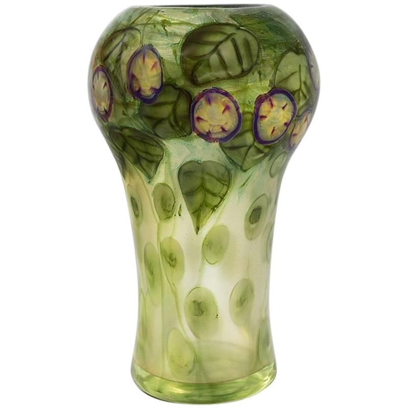 Tiffany Studios New York "Morning Glory" Paperweight Favrile Glass Vase  For Sale