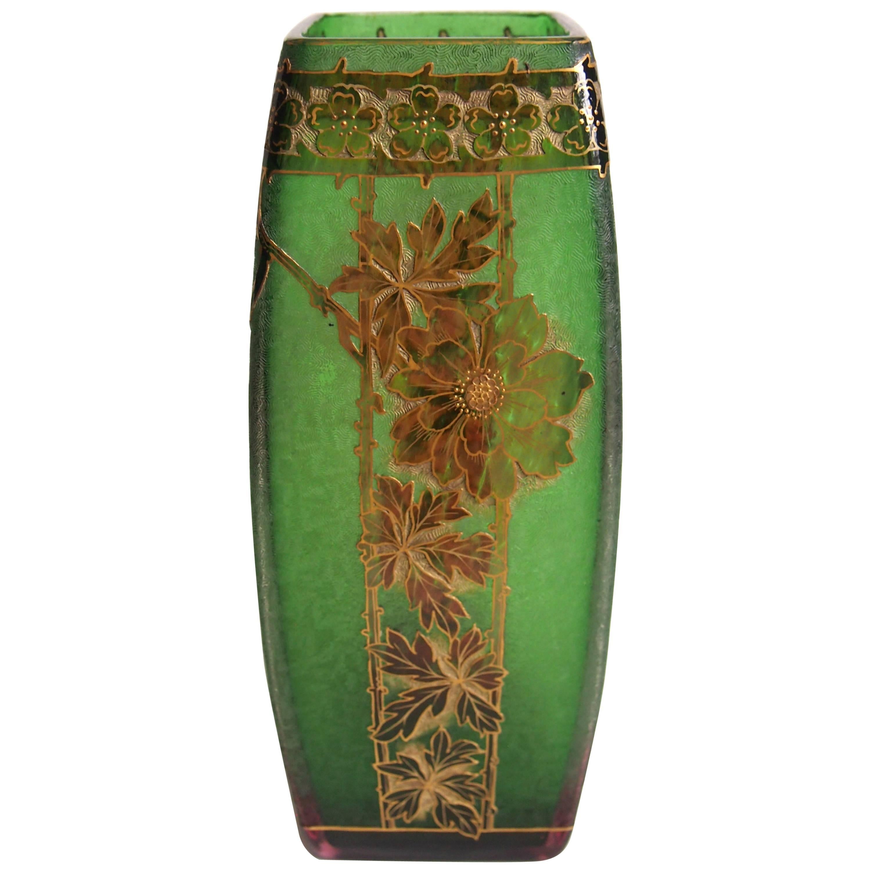 Art Nouveau Cameo Vase by Riedel