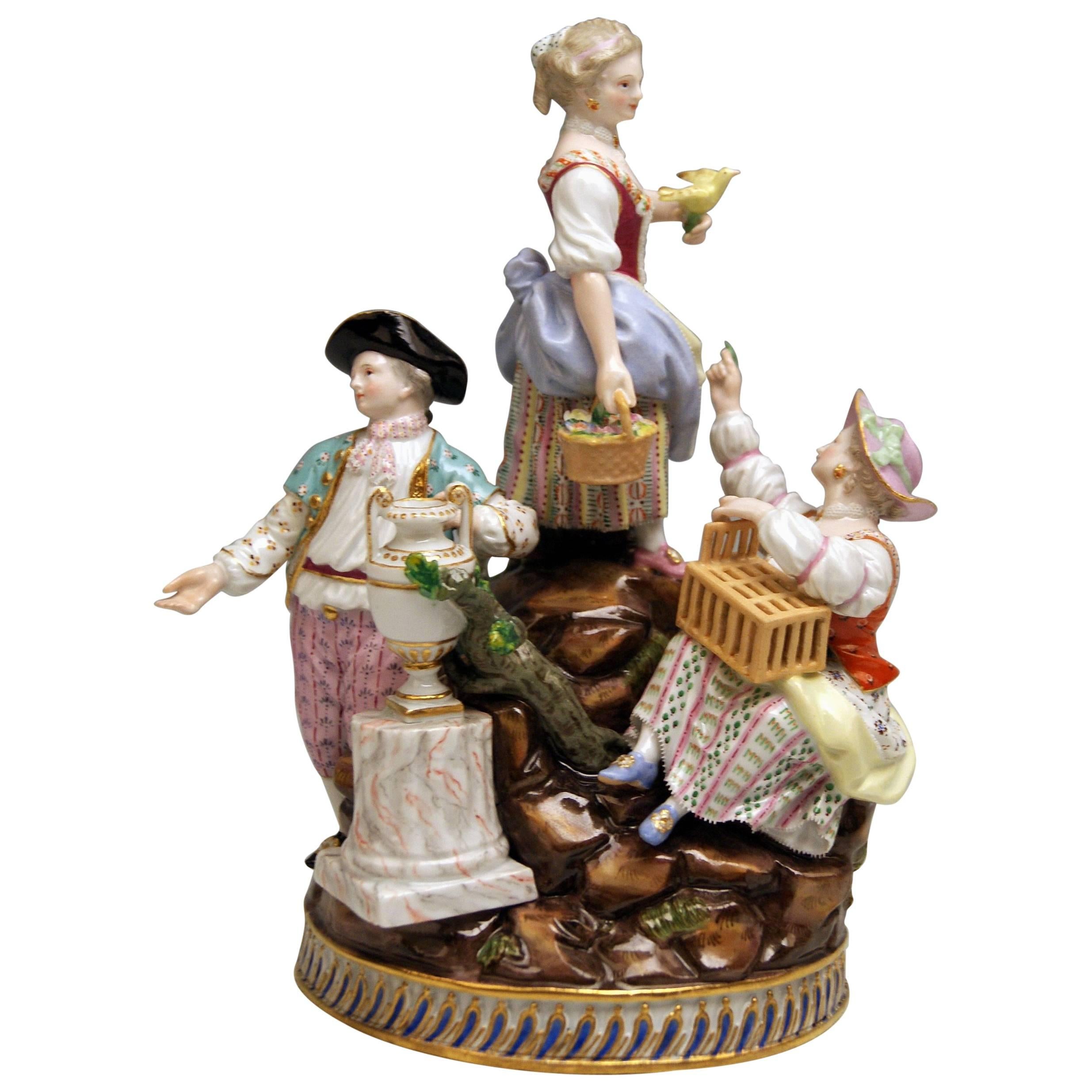 Meissen Gardener Figurines Model F 94 Michel Victor Acier made circa 1830-1840