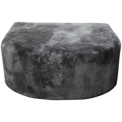 Custom Genuine Shearling Ottoman