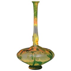 French Art Nouveau Cameo Glass Vase by Daum Nancy