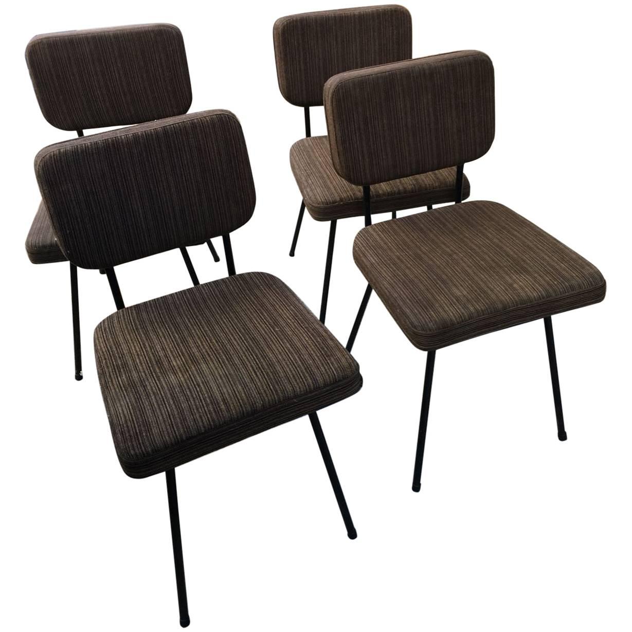 Pierre Guariche Set of Four Dining Chairs for Airborne