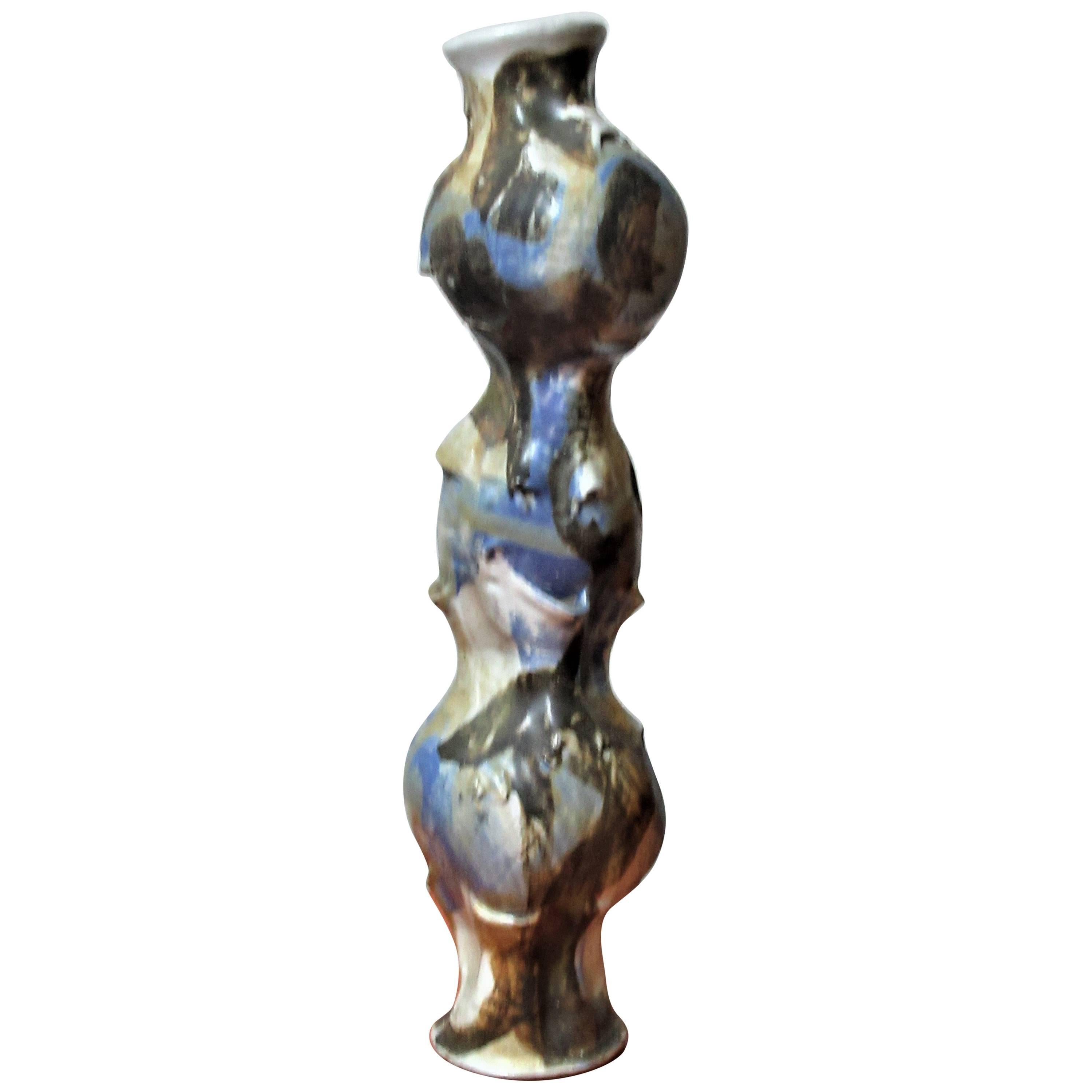 American Studio Ceramic Sculptural Totemic Vessel