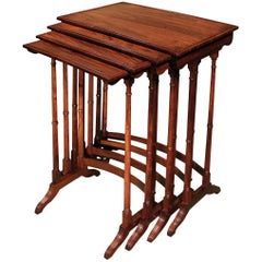 Regency period padouk wood quartetto tables
