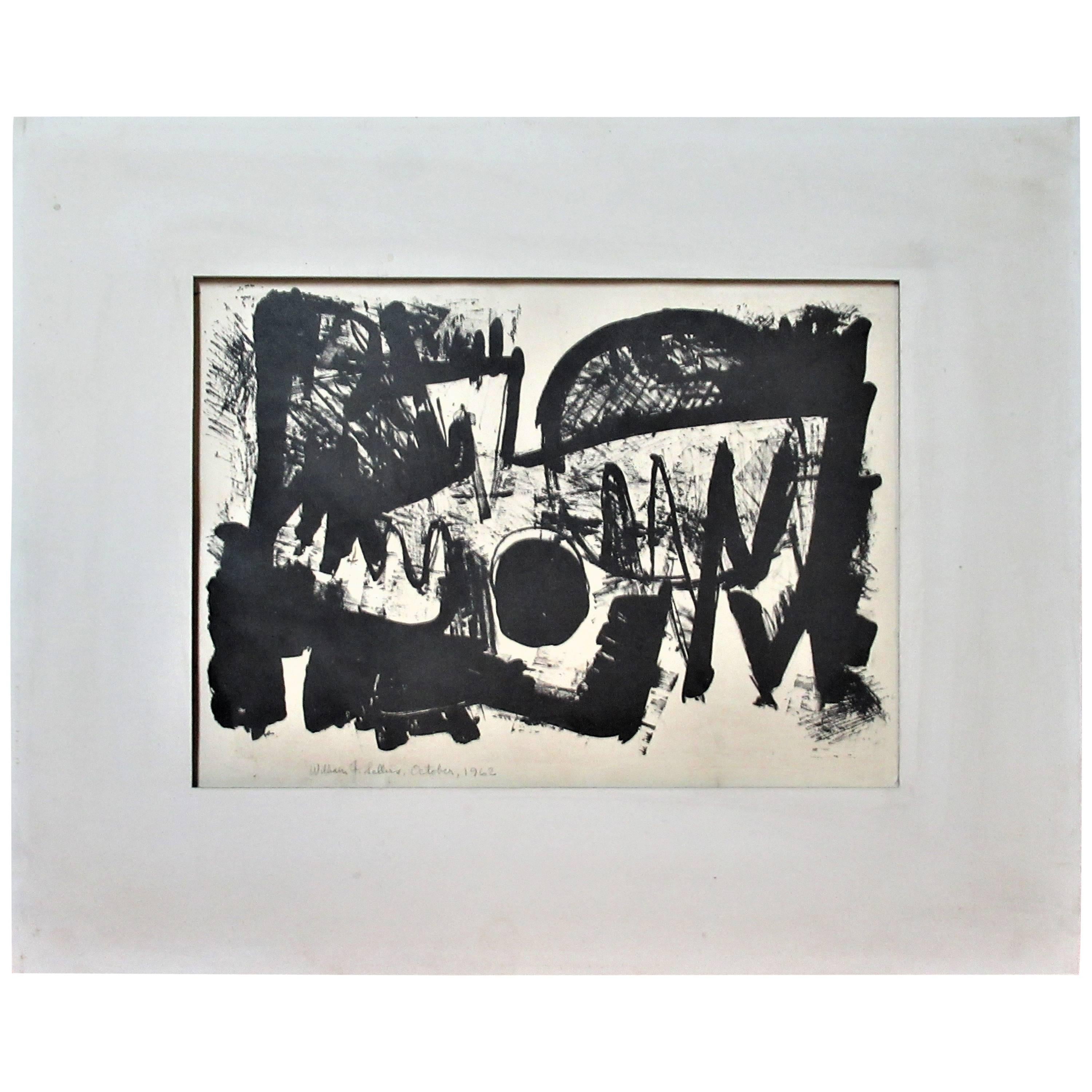 1960's American Abstract Lithograph by William Sellers