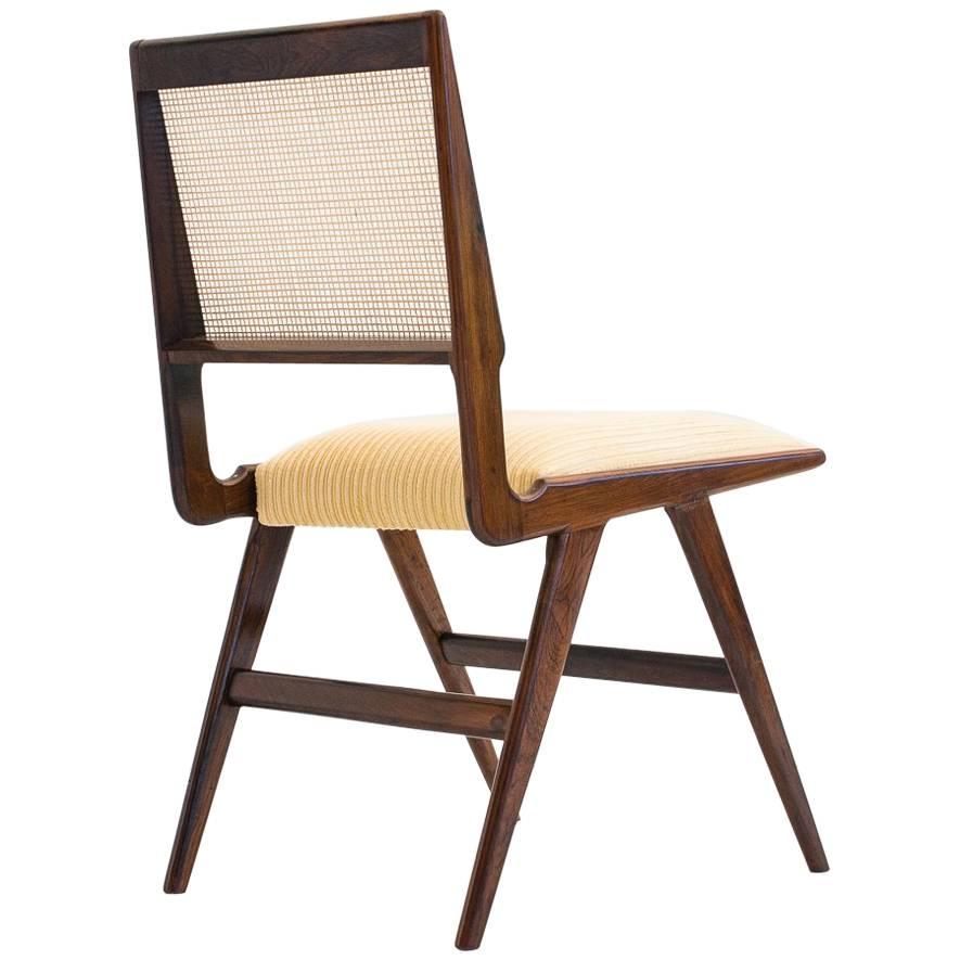 Martin Eisler & Carlo Hauner Chair in Brazilian Rosewood and Cane, Brazil, 1950s