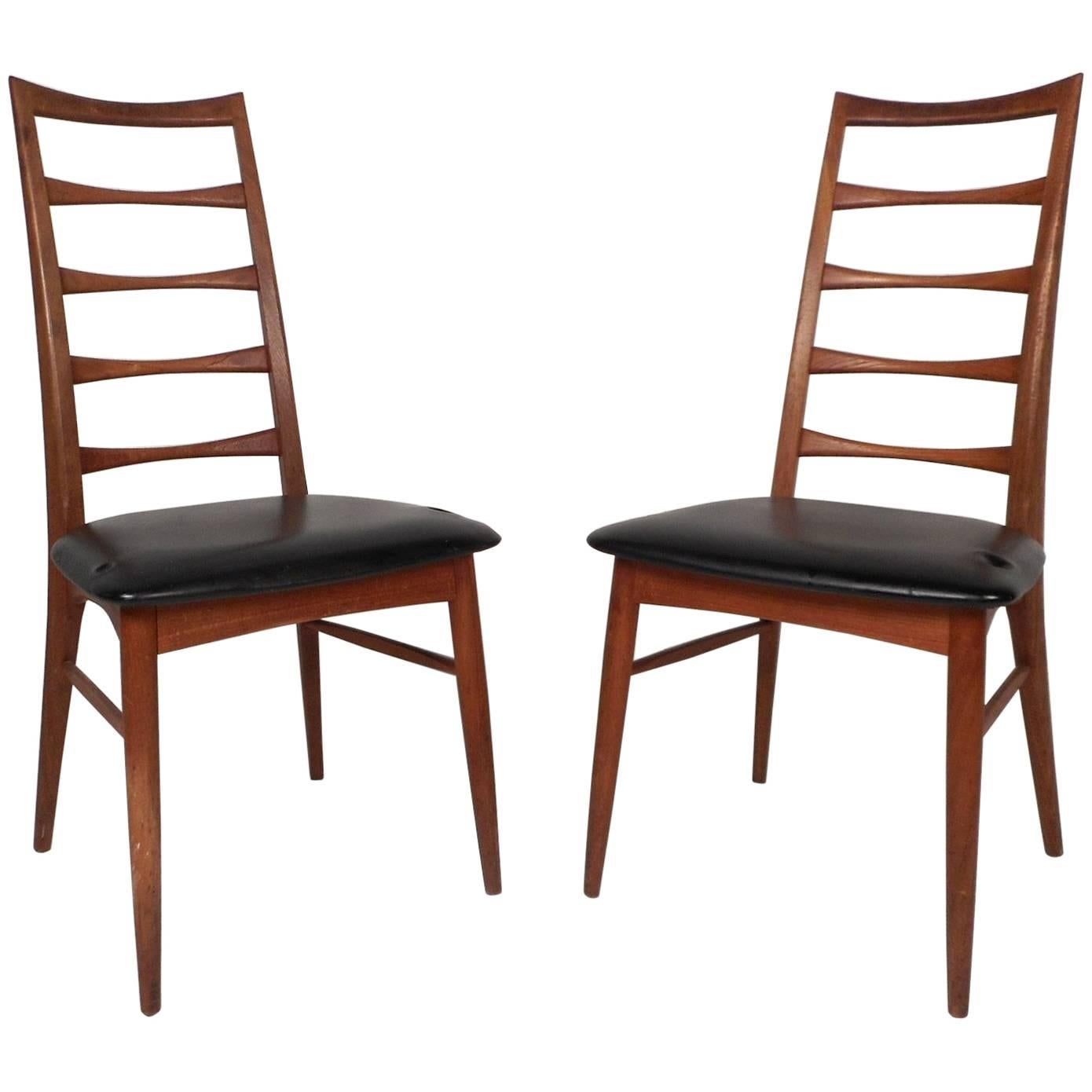 Pair of Danish Mid-Century Modern Dining Chairs by Koefoeds Hornslet
