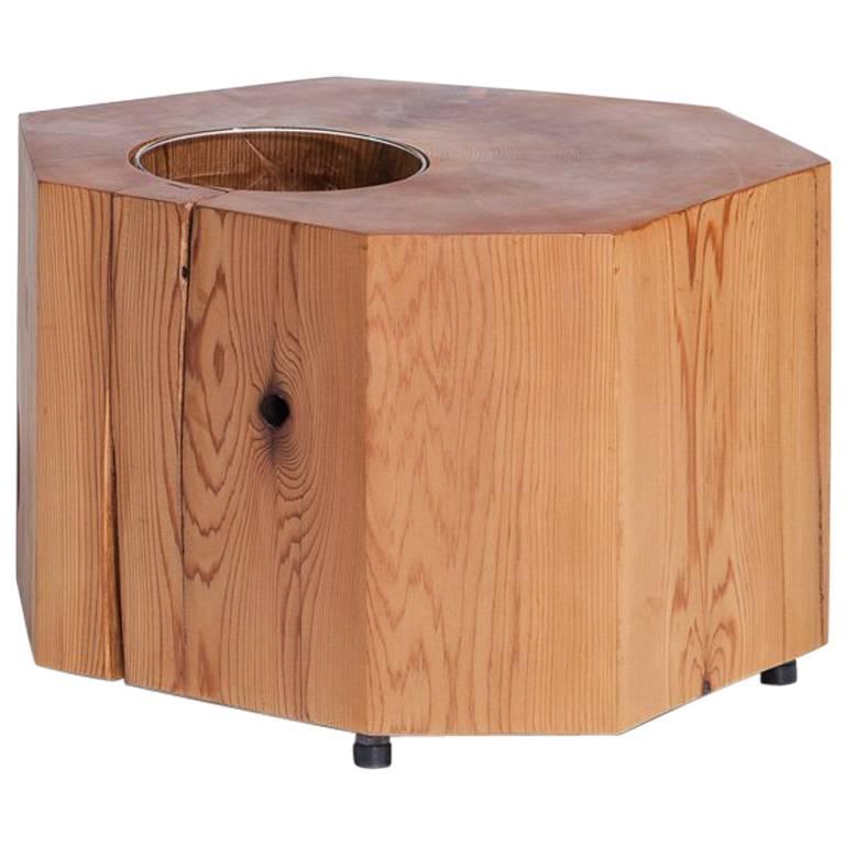 Table in Natural Red Cedar with Planter Insert by Hinterland Design For Sale