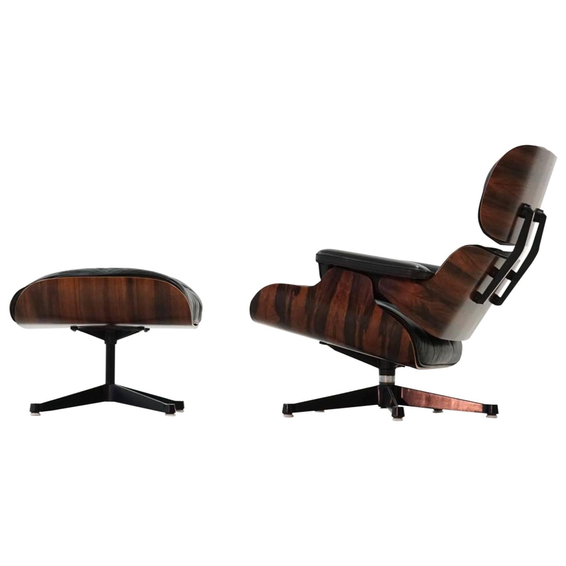 Original Lounge Chair and Ottoman, Charles Eames Herman Miller Rosewood Armchair