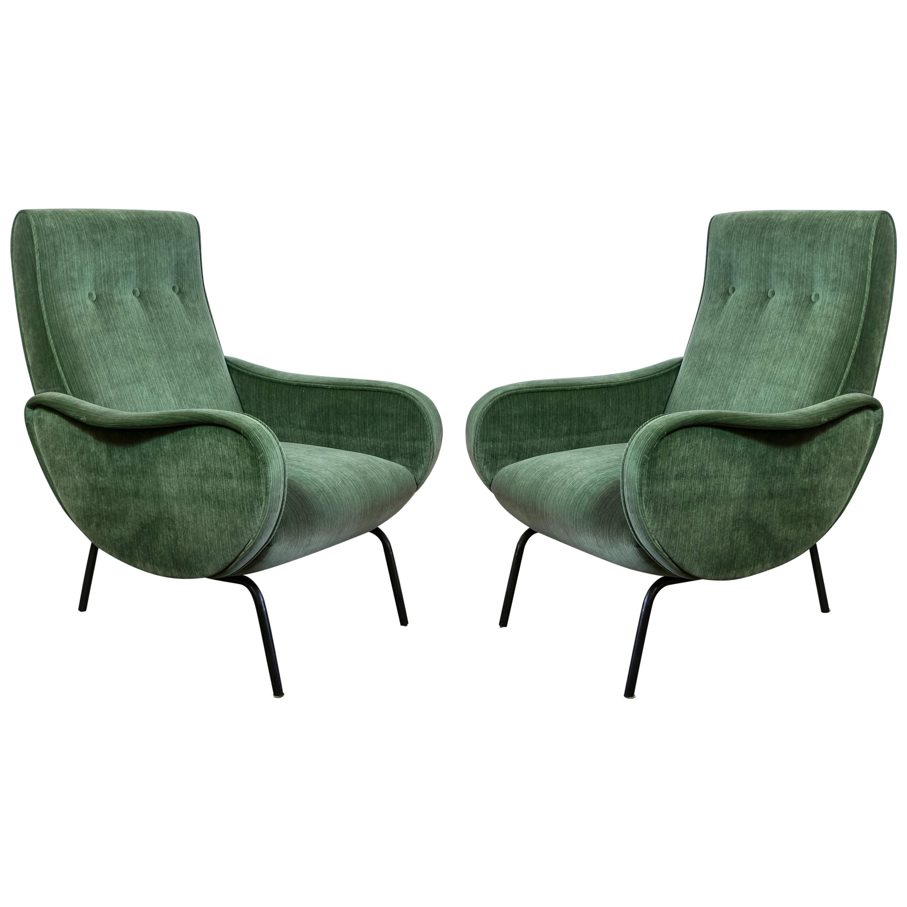 Midcentury Italian Arflex Chairs by Marco Zanuso