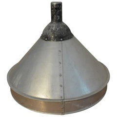 Large Vintage Aluminium Industrial Factory Lamp from Norway