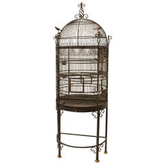 Elaborate Brass and Iron Figural Bird Cage by Maitland-Smith