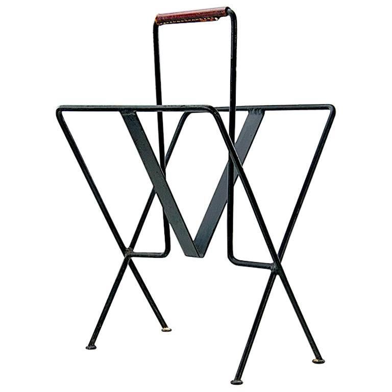 Magazine Rack by Jacques Adnet