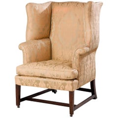 George III Period Wing Chair with Serpentine Wings