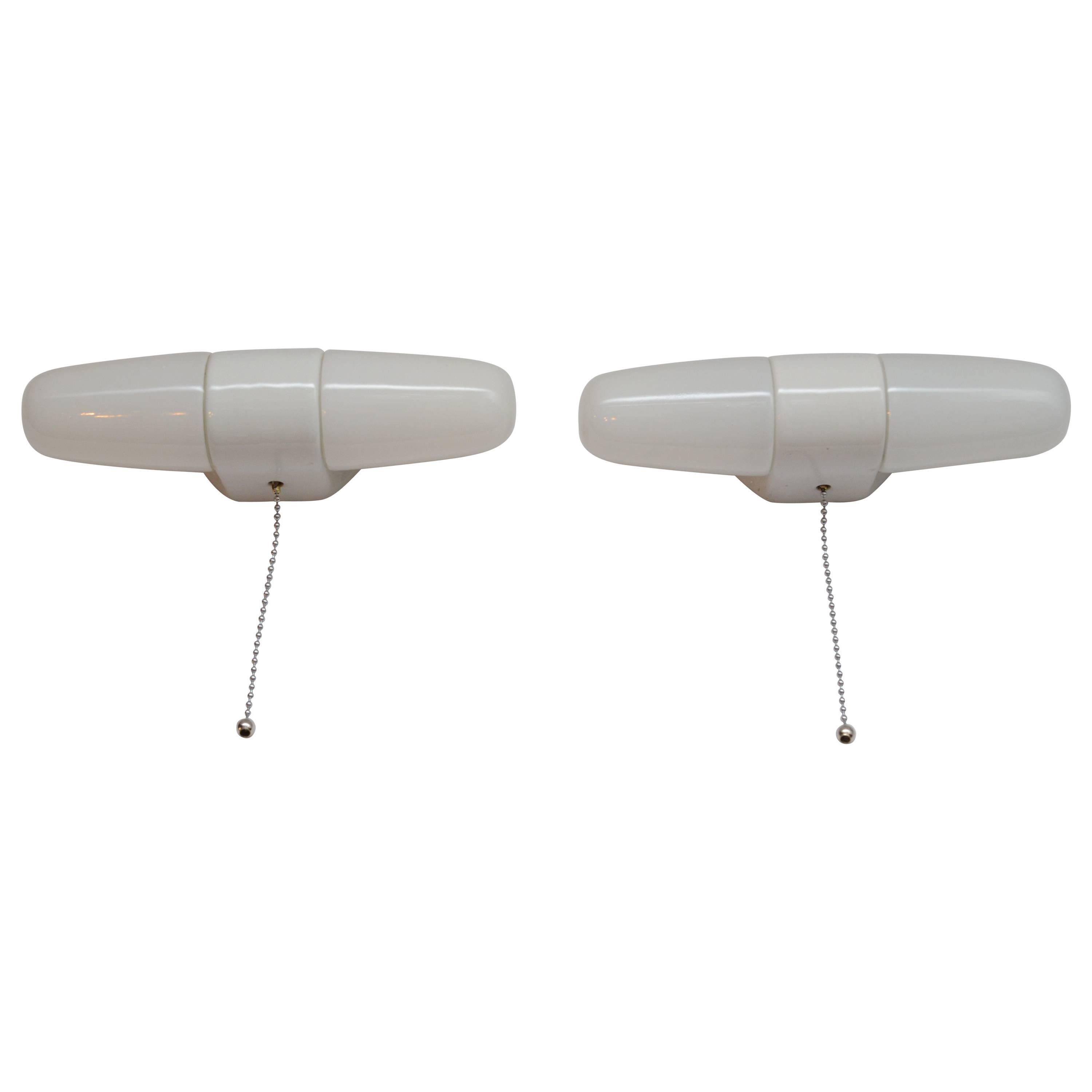 Two Bauhaus Sconces by Wilhelm Wagenfeld, Linder, Germany, 1950s