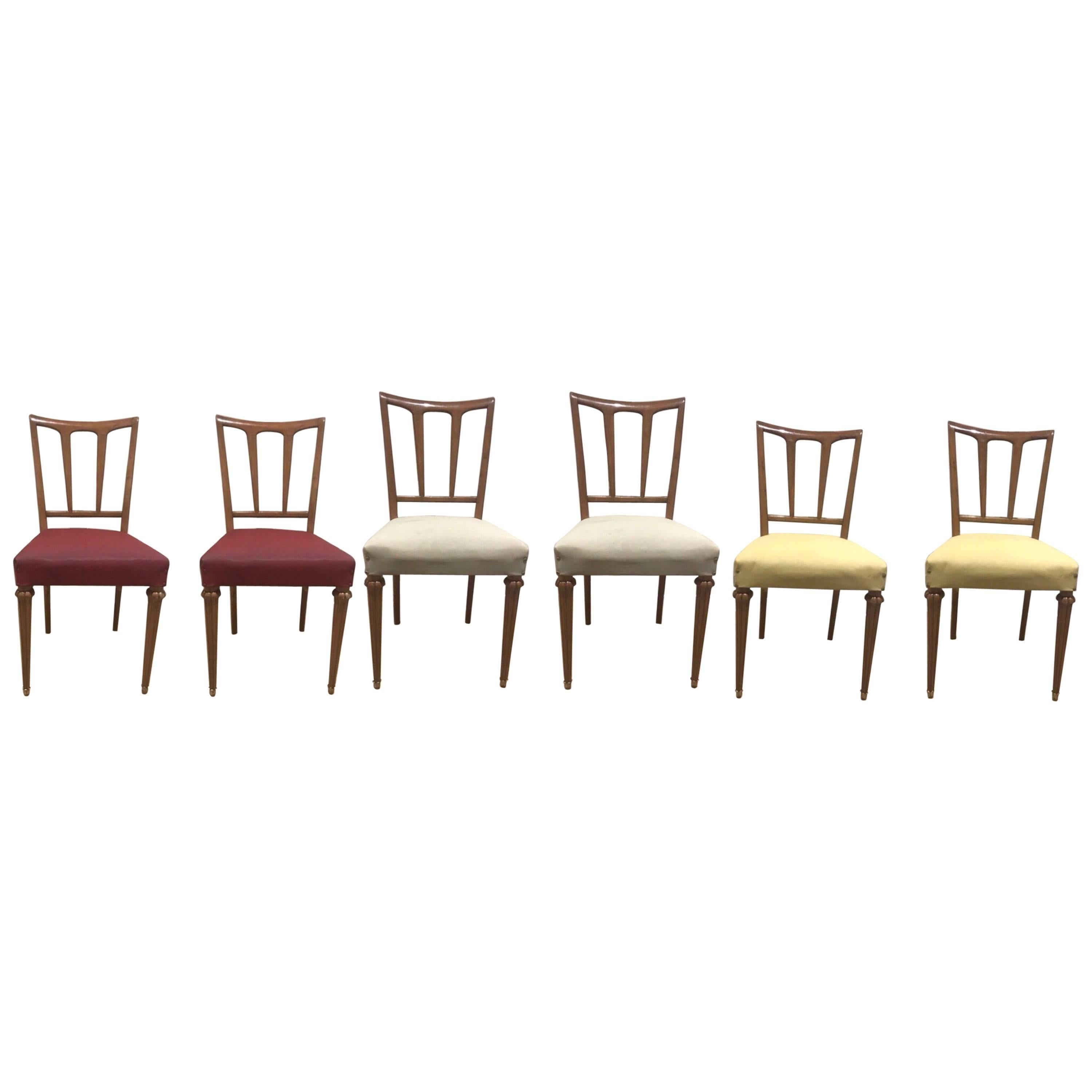 6 Dining Chairs by Paolo Buffa , 1950s
