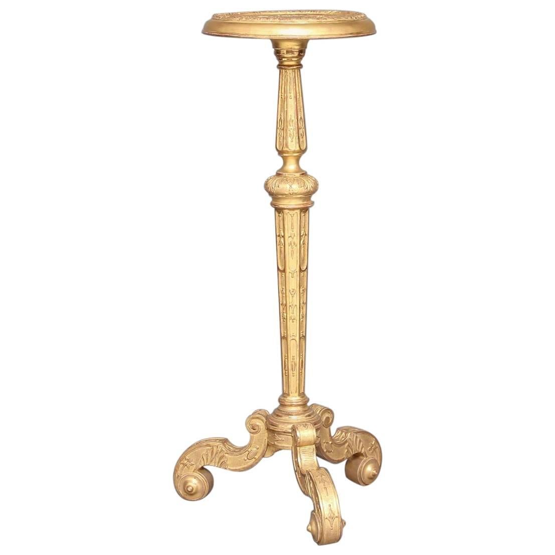 Early 19th Century Carved and Gilded Torcher
