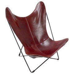 Nice Leather Hardoy Butterfly Chair