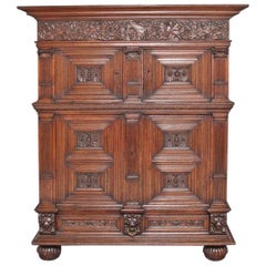 17th Century Flemish Oak Cupboard