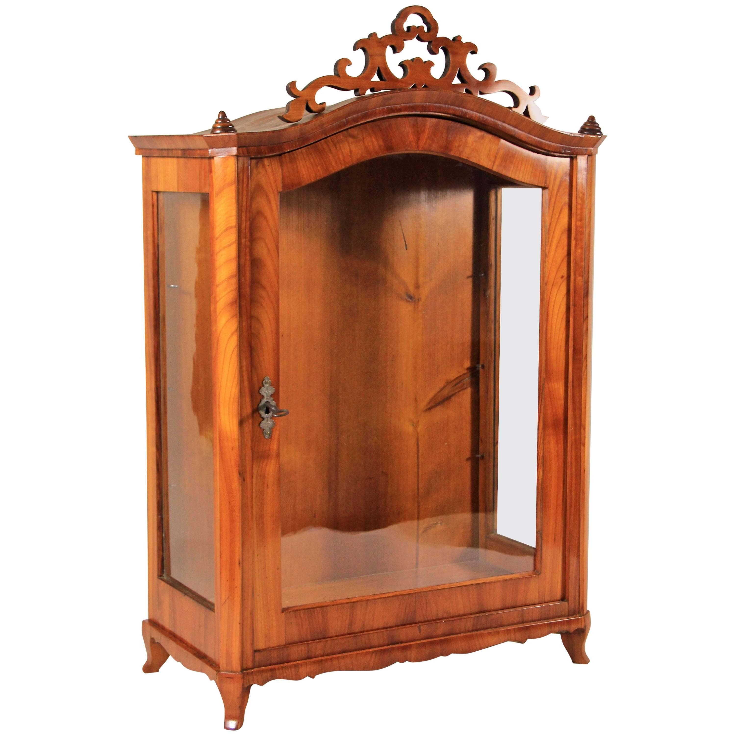 Biedermeier Vitrine or Display Cabinet Cherrywood, Austria, circa 1860