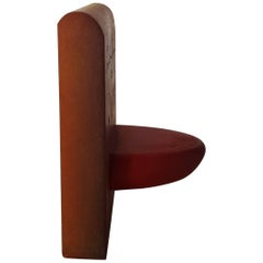 Italian "La Smorfia" Gaetano Pesce Armchair Miniature in Red and Ocher Resin 