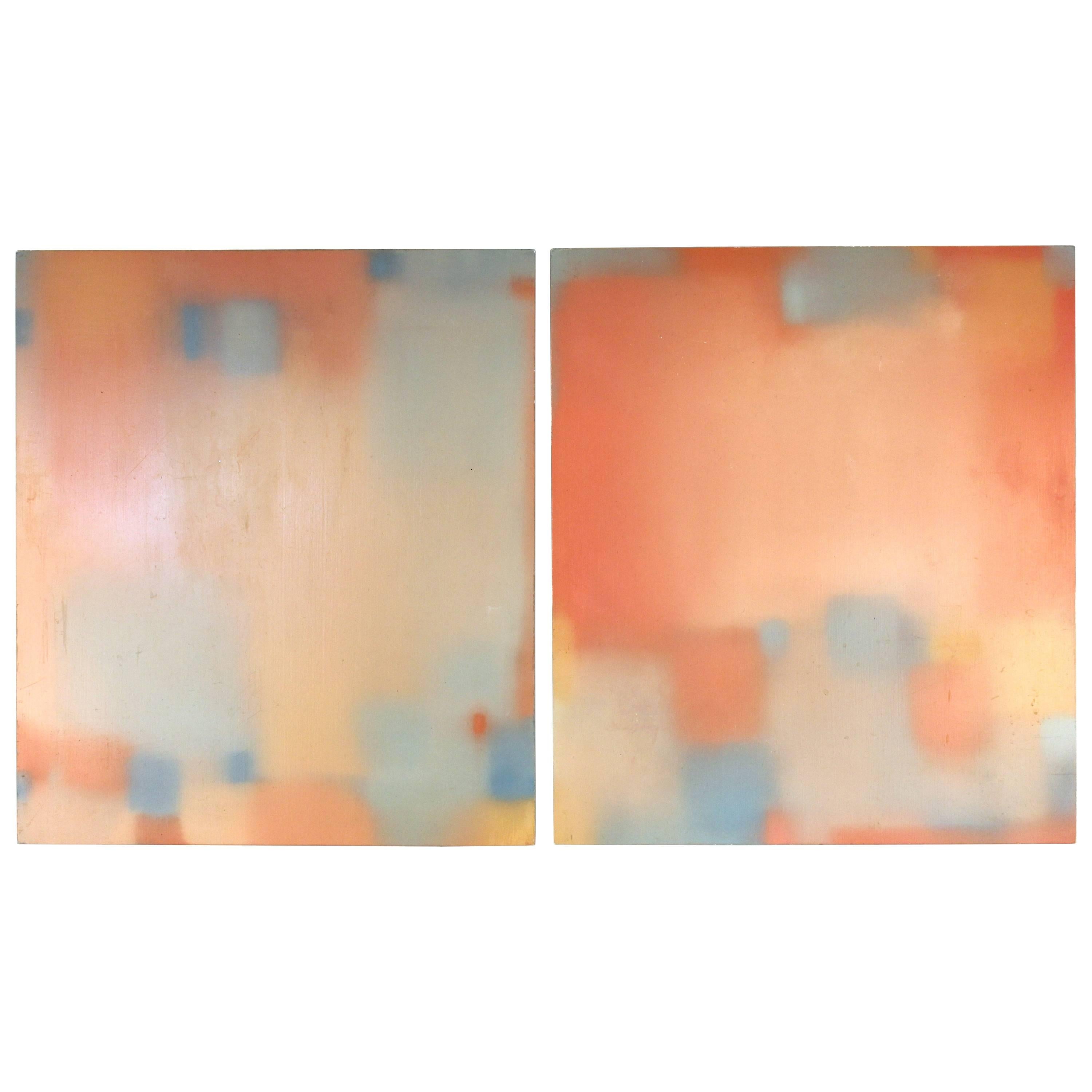 Pair of Abstract Painting by Julian Jackson 