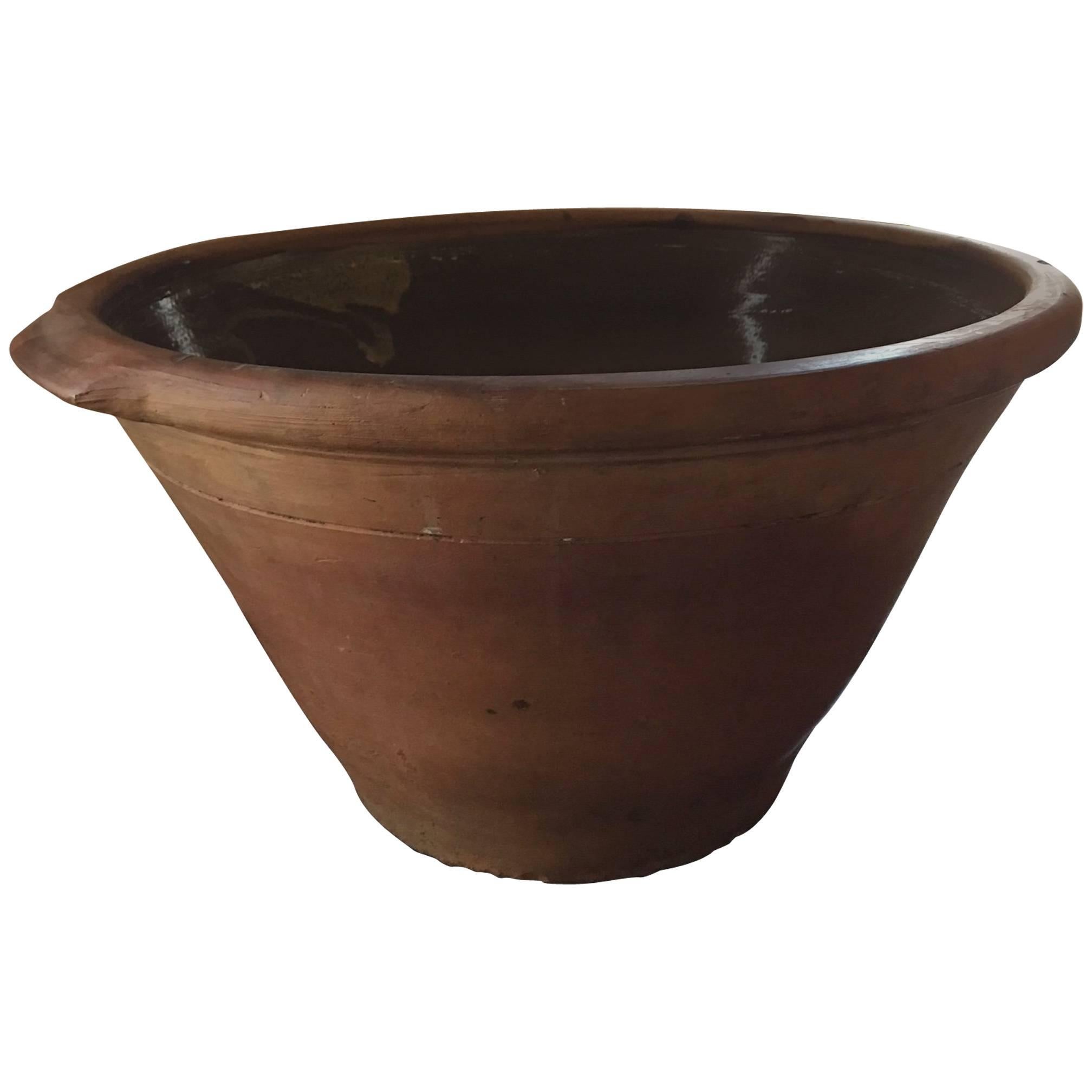 Large Terracotta Bowl, Late 20th Century