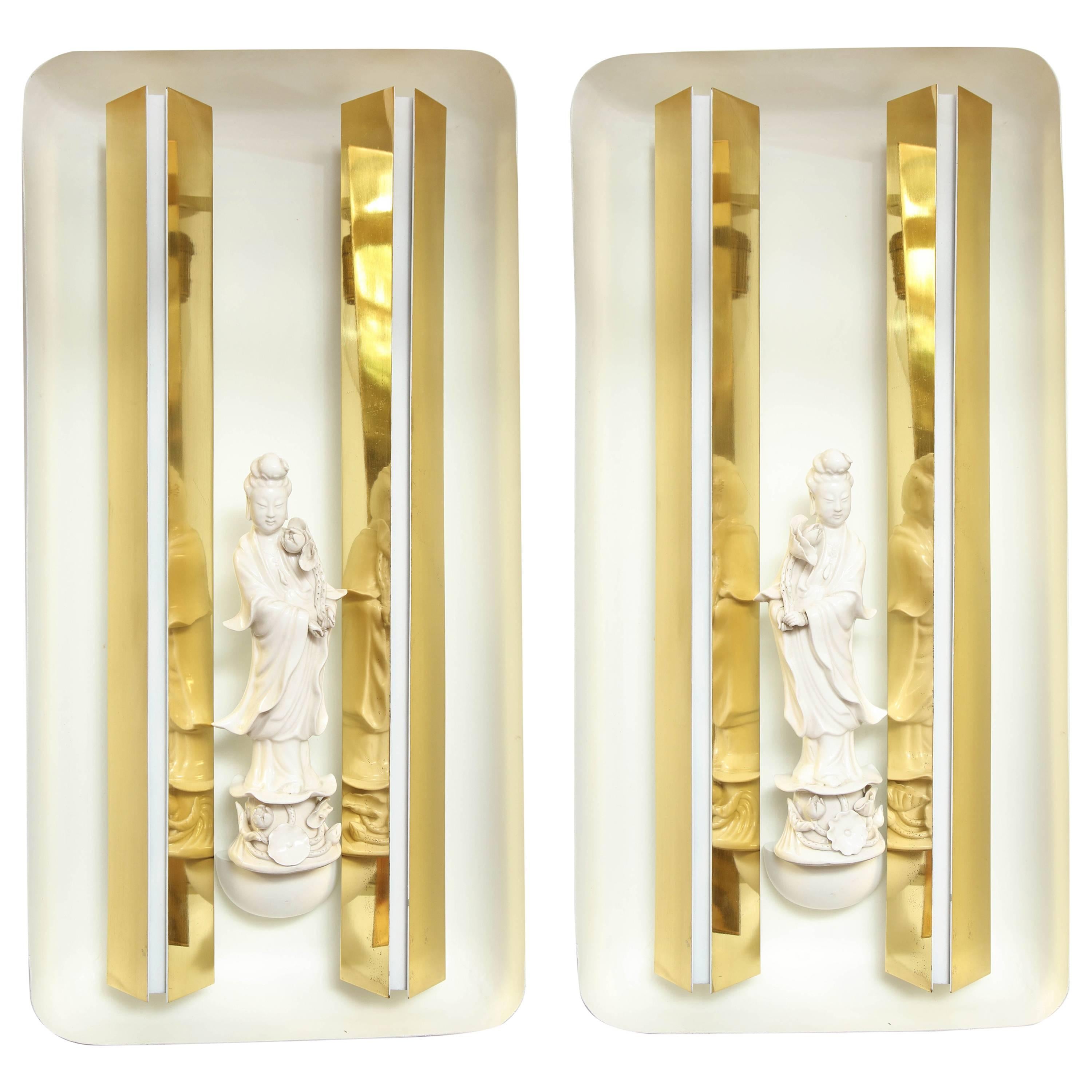 Pair of Rare sconces designed by Gio Ponti made in Italy in 1950 For Sale