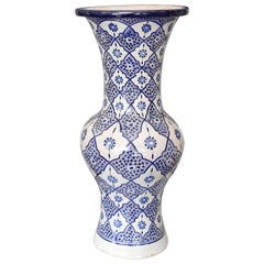 Moroccan Blue Ceramic Vase Moroccan Blue Ceramic Vase