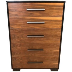 Retro Raymond Loewy for Mengel Walnut Highboy Dresser