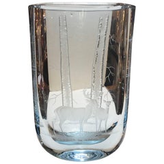 Scandinavian 1950s Modern Glass Vase
