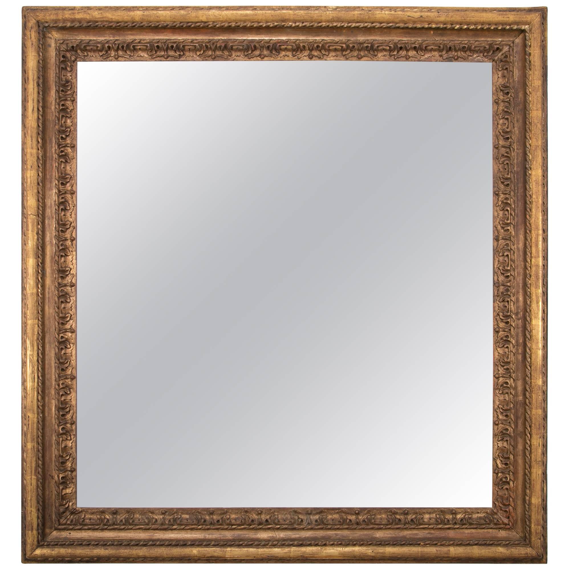 Italian Giltwood Mirror Frame, Large-Scale