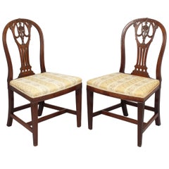 Pair of George III Period Mahogany Side-Chairs in the Hepplewhite Manner