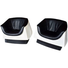 Pair of Sculptural Fiberglass Outdoor Chairs