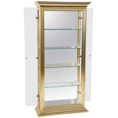 Mastercraft Style Brass Display Cabinet