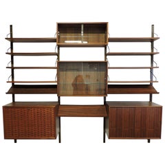 Poul Cadovius Midcentury Danish Modern Walnut Cado Royal Modular Wall Unit
