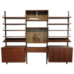 Poul Cadovius Midcentury Danish Modern Walnut Cado Royal Modular Wall Unit