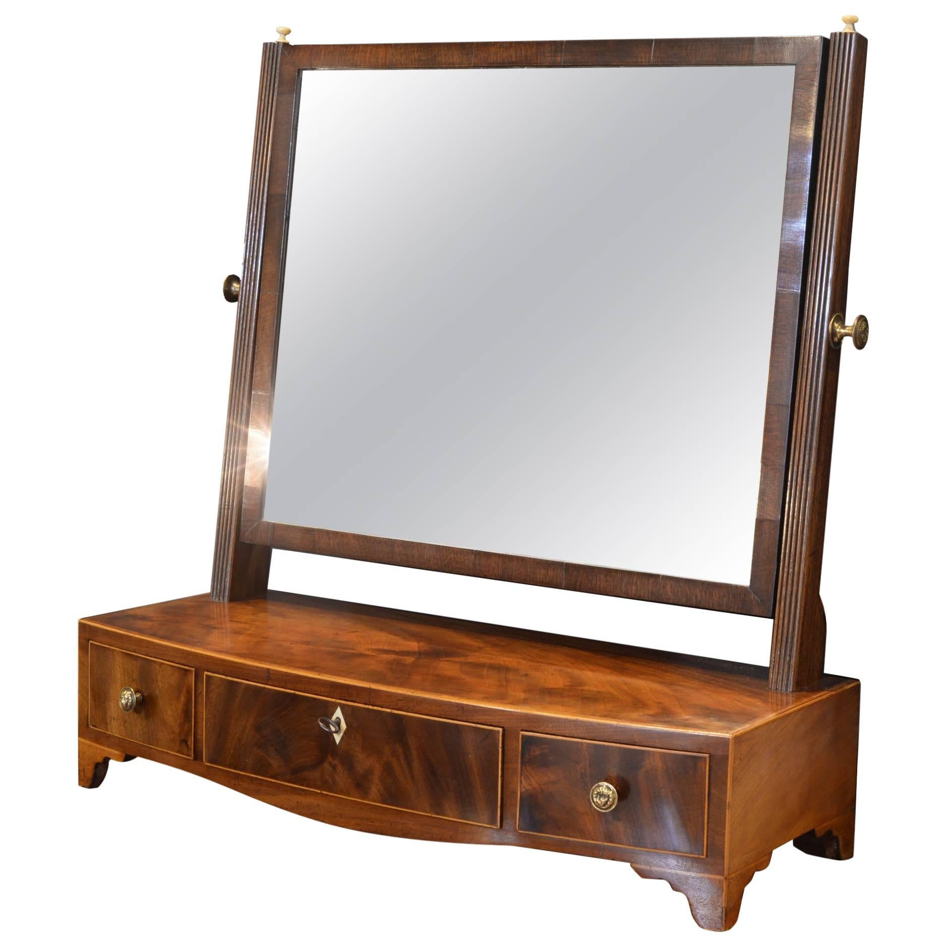 18th Century Mahogany Box Mirror