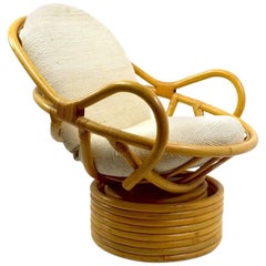 Bamboo Swivel Tilt Lounge Chair