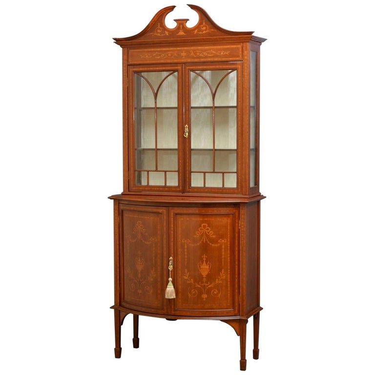 edwardian mahogany display cabinet for sale at 1stdibs