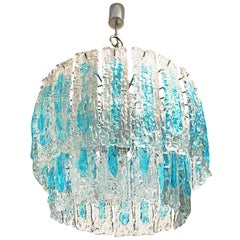 Mazzega Murano glass handblown chandelier Italian, 1970