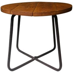 20th Century French Coffee Table Made of Walnut and Wrought Iron, 1960s