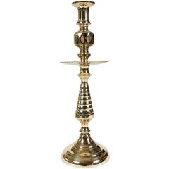 Brass Candleholder with Beehive Detail, 17" h