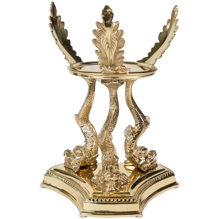 Vintage Brass Koi Fish Candle Stand at 1stDibs