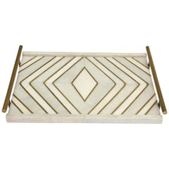 Shagreen Tray With Bronze Details